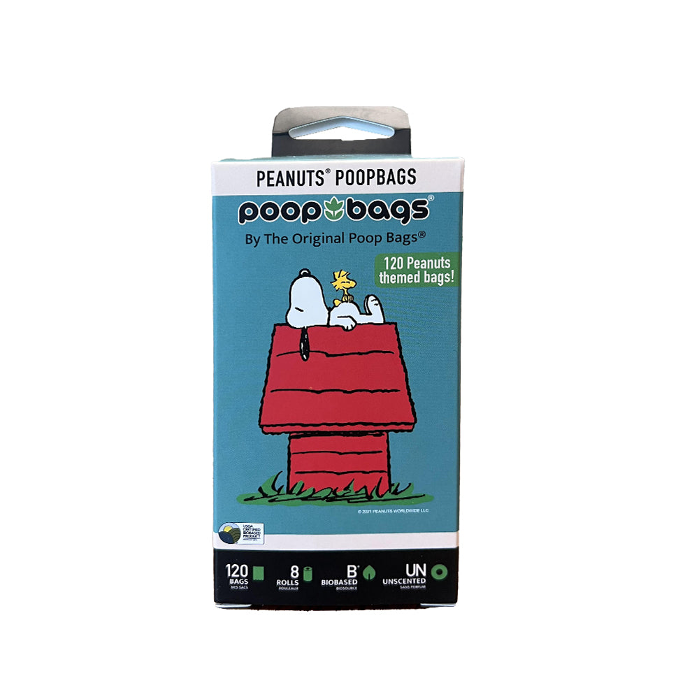 THE ORIGINAL POOP BAGS® PEANUTS 8 ROLL/120 BAGS BIOBASED