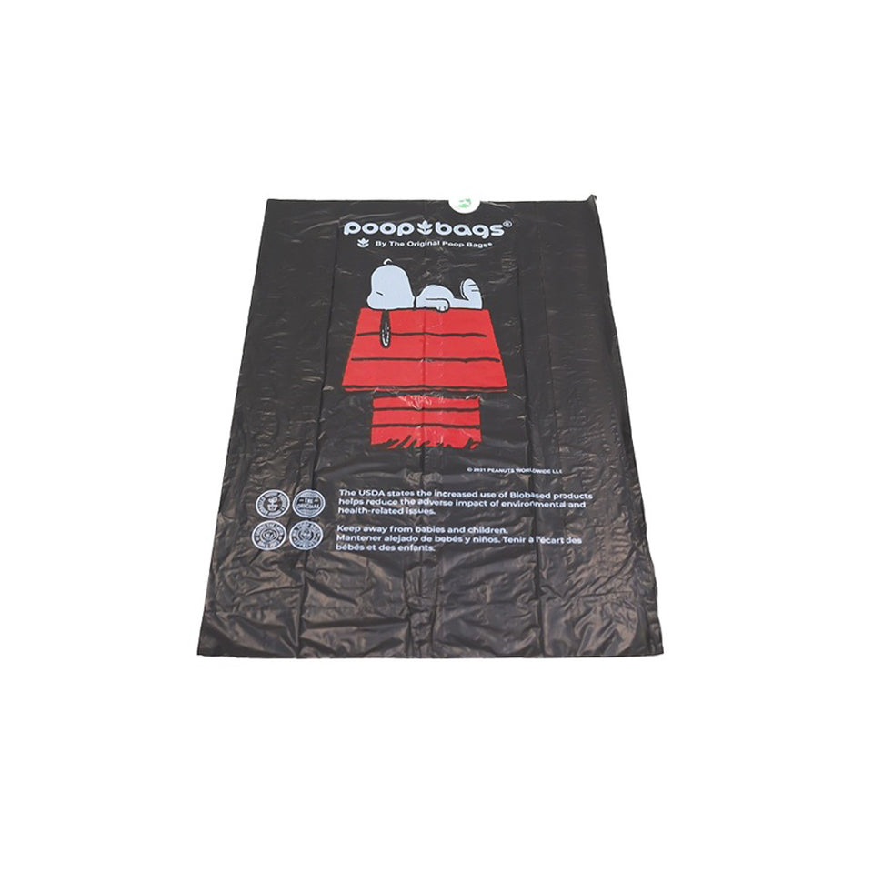 THE ORIGINAL POOP BAGS® USDA BIOBASED PEANUTS LEASH DISPENSER W/ 2