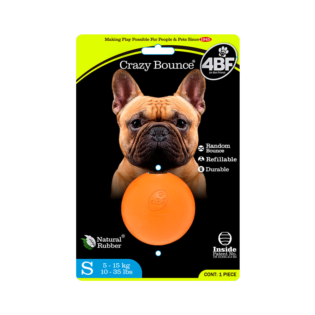 Best Dog Bounce Ball Crazy Small Color Orange