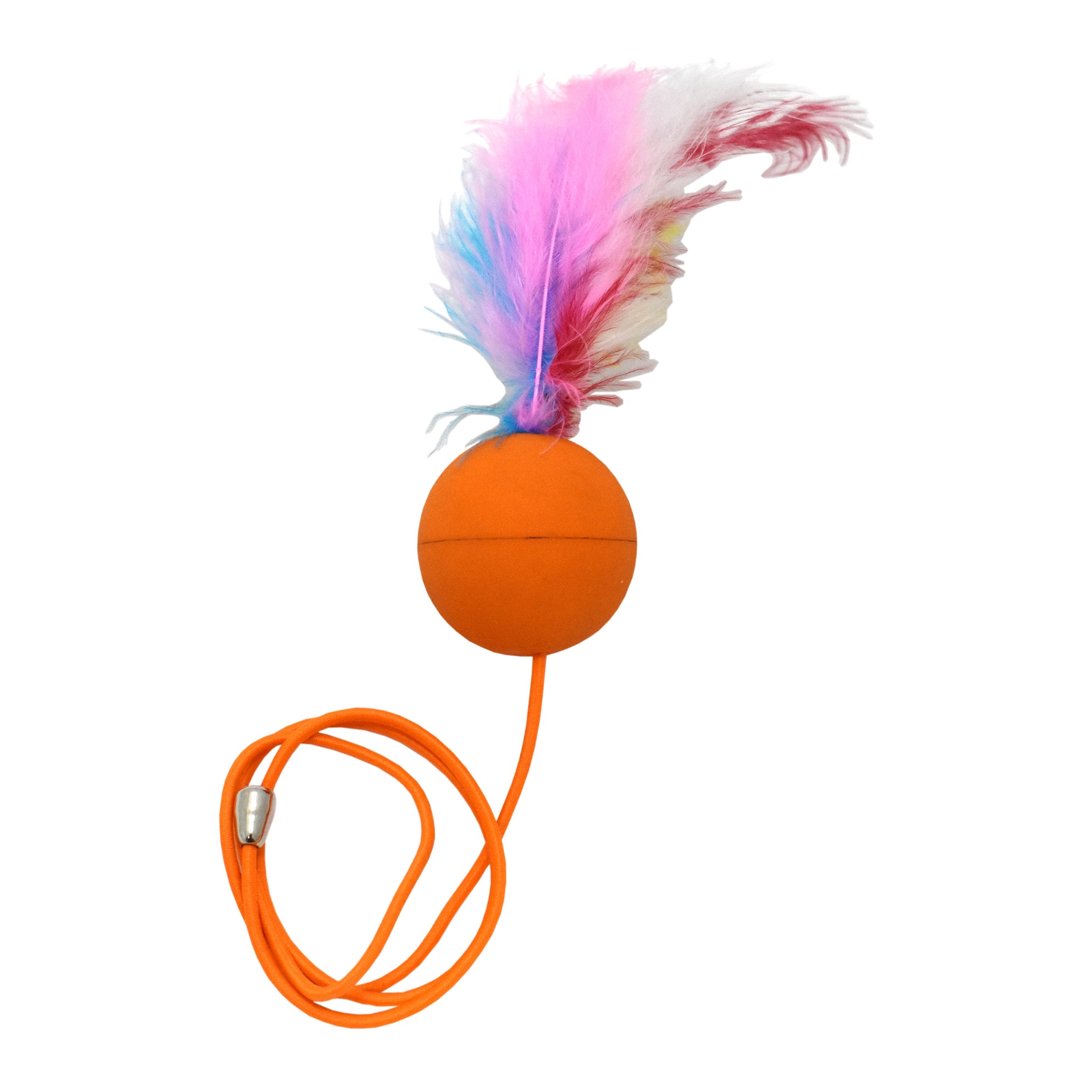 Cat toy outlet ball with feathers