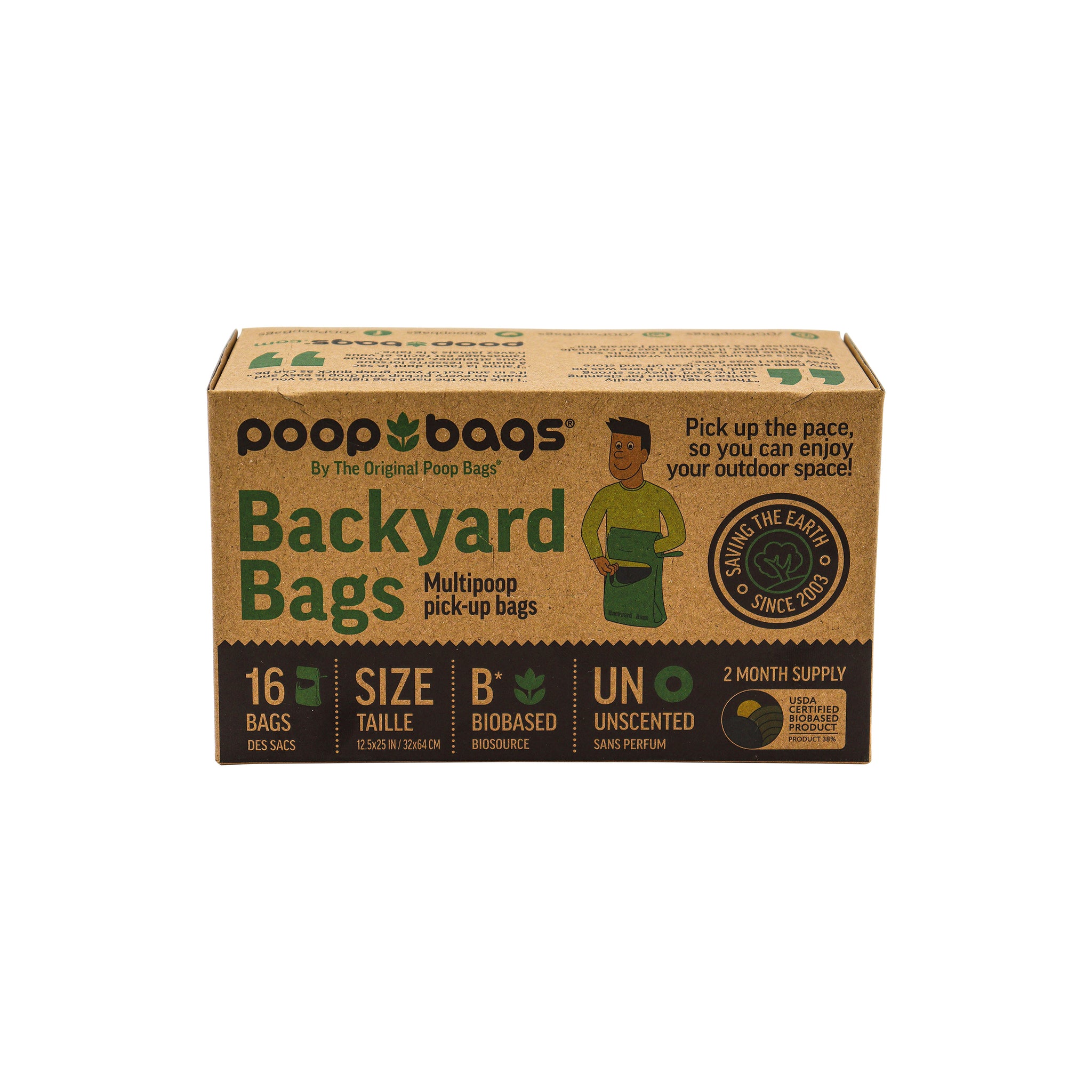 THE ORIGINAL POOP BAGS® BIOBASED BACKYARD BAGS (16 CT.) BOX – Katie's ...