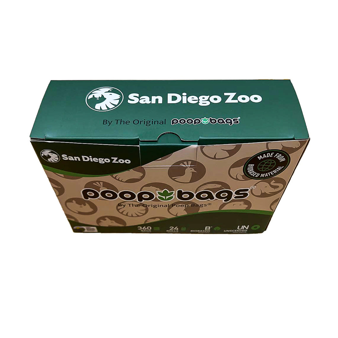 THE ORIGINAL POOP BAGS® SAN DIEGO USDA BIOBASED PACK OF LEASH ROLLS 24 ROLLS/360 BAGS