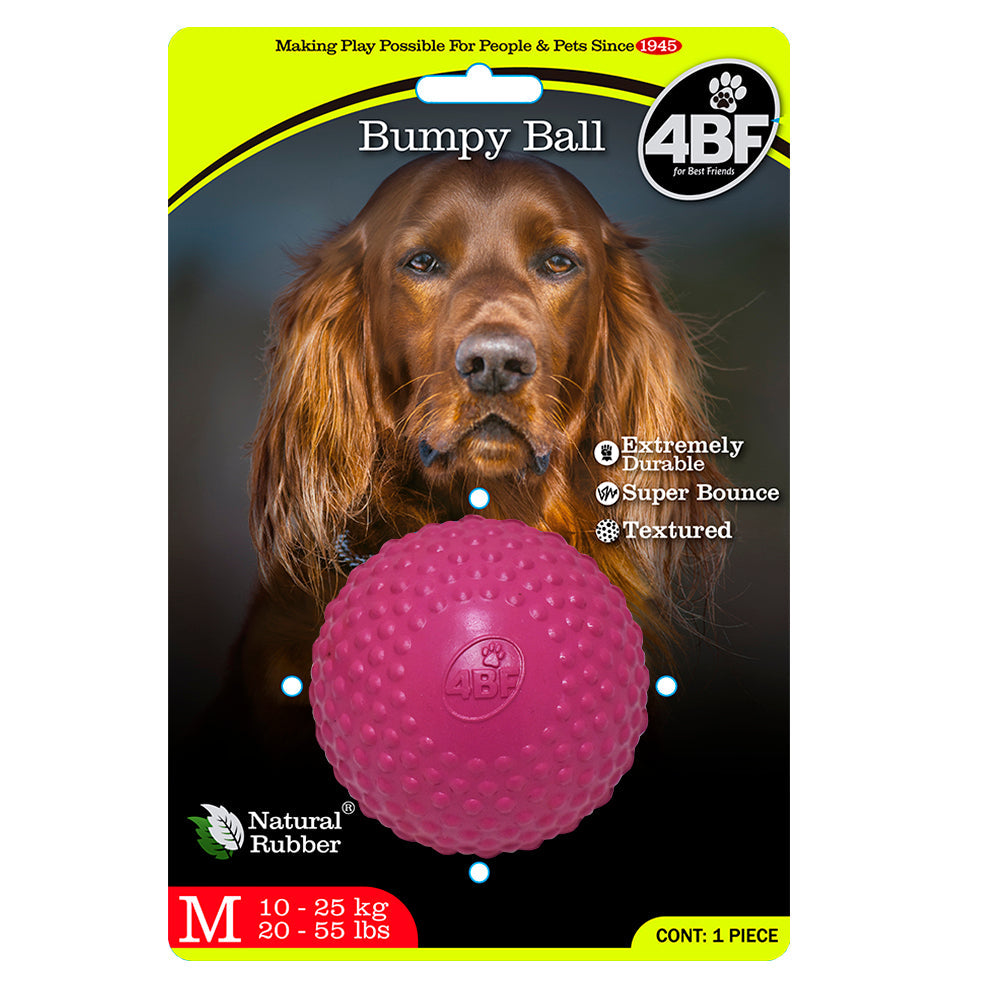 Best Dog Ball Bumpy Size Medium Color Pink