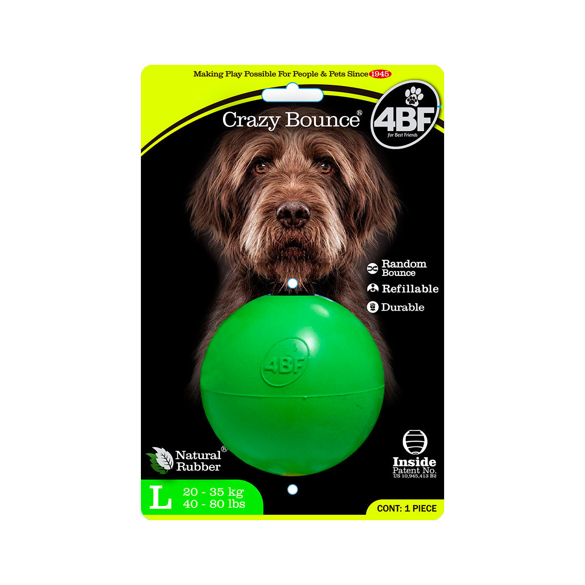 Best Dog Bounce Ball Crazy Large Color Green